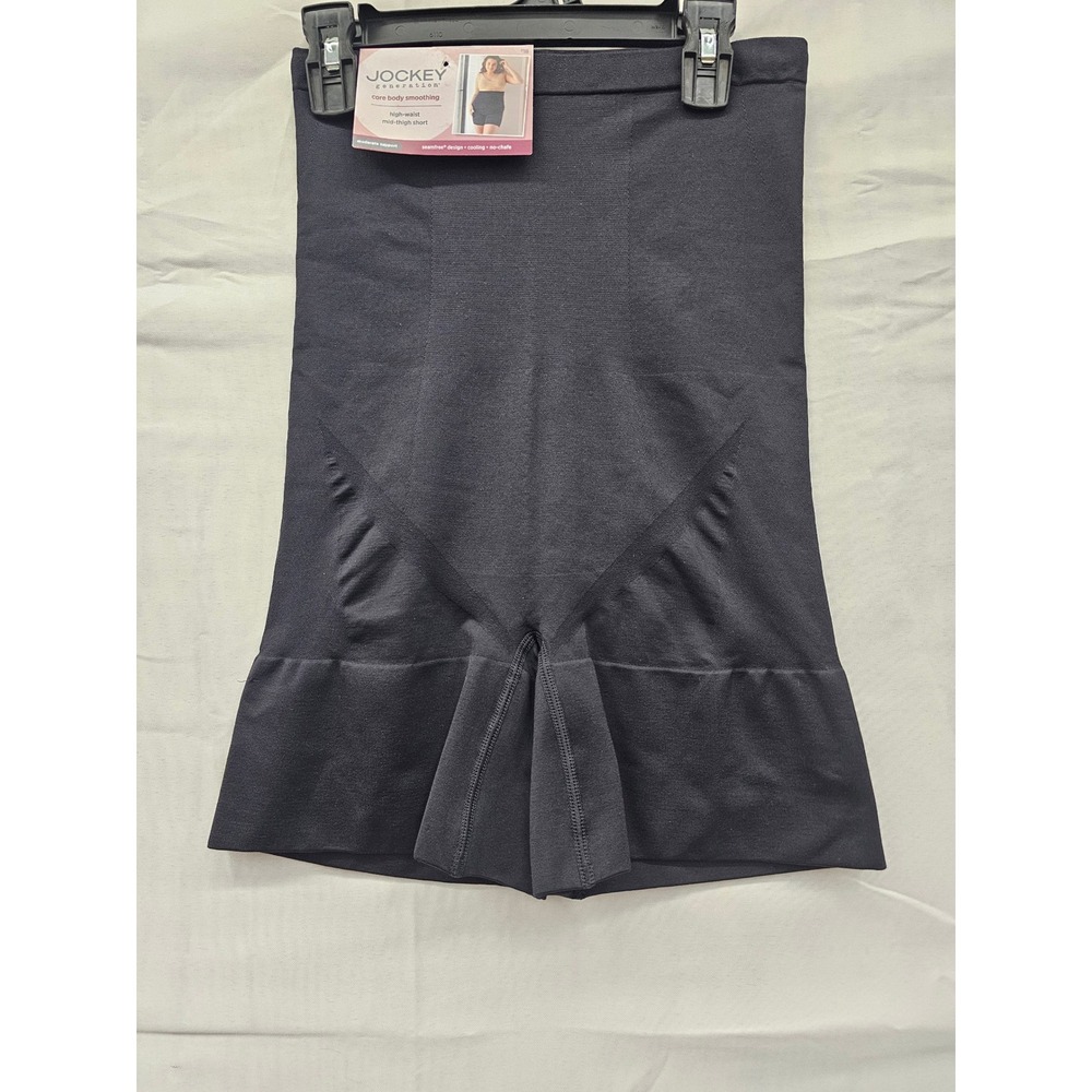 Jockey Generation Core Body Smoothing High-Waist Mid-Thigh Short‎ Black XXL